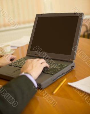 Business people planning on the laptop