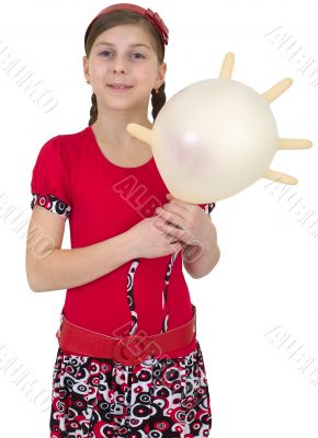 Young girl with balloon