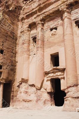 Petra ruins and mountains in Jordan