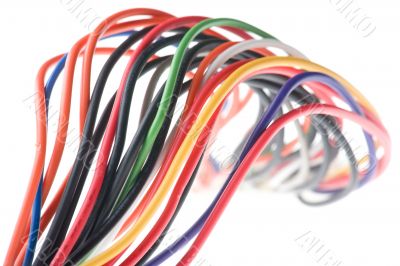 colored cable closeup