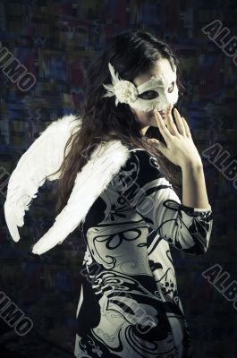  girl in a mask
