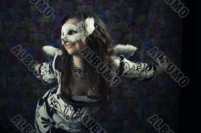  girl in a mask
