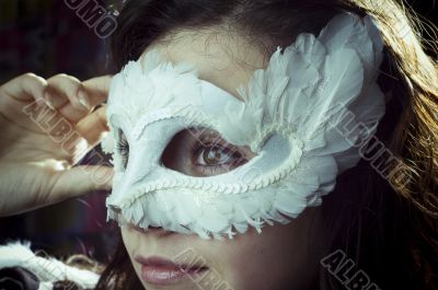  girl in a mask