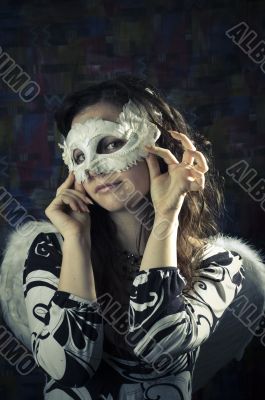  girl in a mask