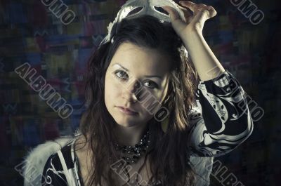  girl in a mask