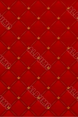 Vector illustration of red leather background