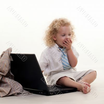 Tired Little business man