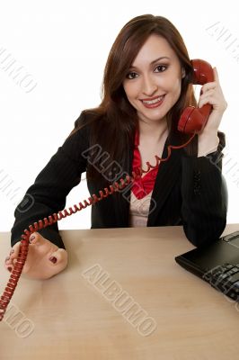 Secretary on the phone