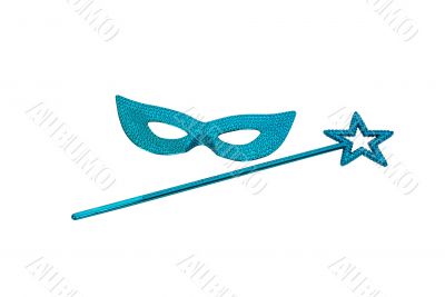 Wand and gemmed mask