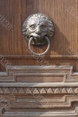 Lion head as door handle
