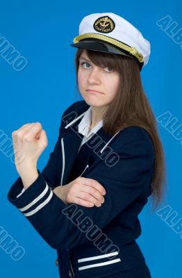 Captain with emotional gesture