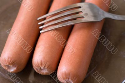 Sausage on a plate