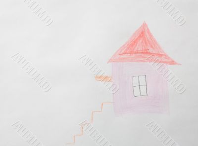 Children`s drawing - house