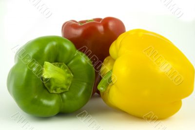 Three bell peppers