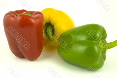 Three bell peppers