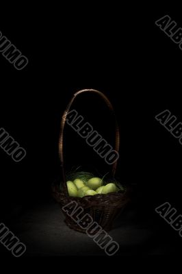 Easter basket with eggs