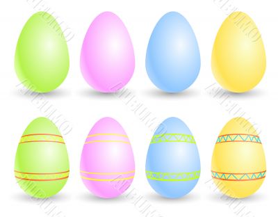 Set of vector eggs