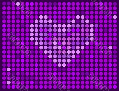Vector abstract violet background with heart