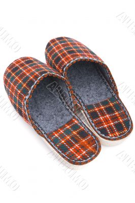 slippers on white close up