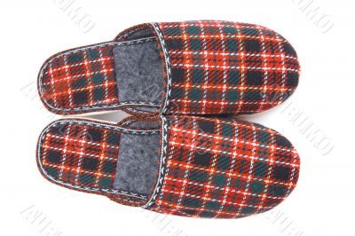 slippers on white