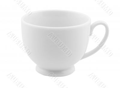 Tea cup on white