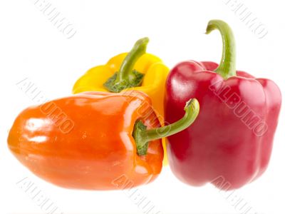Different fresh tasty peppers