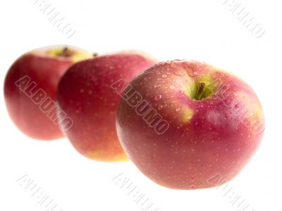 Three Big red apples