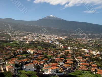 volcano Teide and the village