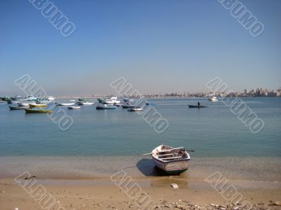 beach and fishing boats