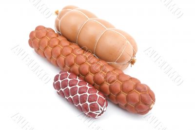 sausage on white background