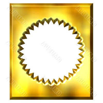 3D Golden Framed Seal