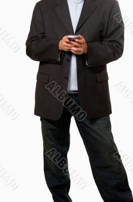 Business man texting
