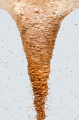 Tornado with debris
