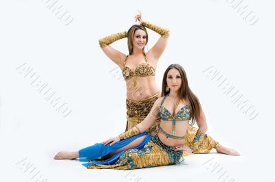 Two beautiful belly dancers