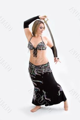 Belly dancer in black