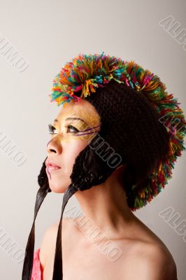 Colorful mohawk hat