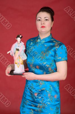 Japanese girl with doll