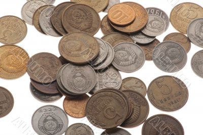 Russian money on white background