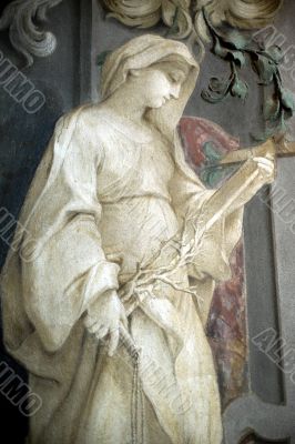 Milan - Fresco in Sant`Ambrogio church