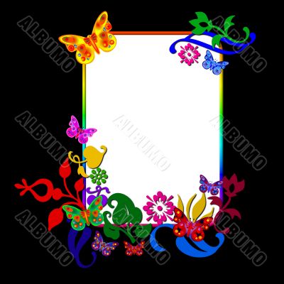 abstract flower frame