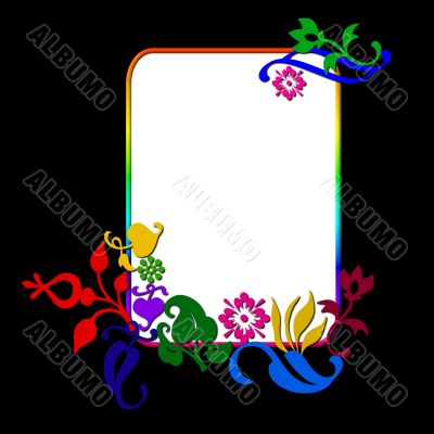 abstract flower frame