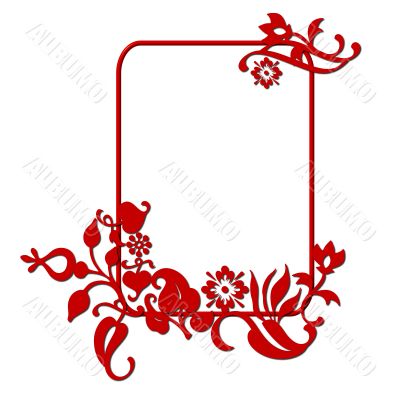 abstract flower frame