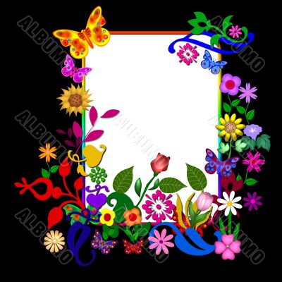 abstract flower frame