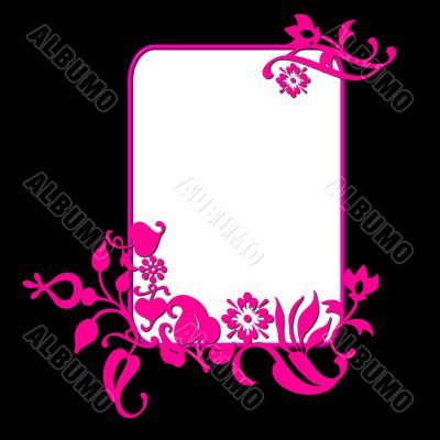 abstract flower frame
