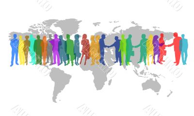 business people around the globe
