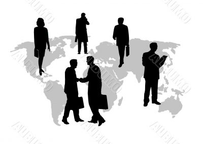 business people around the globe