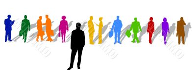 business people silhouettes