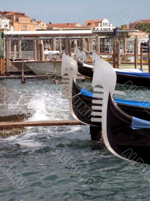 gondolas in Venice