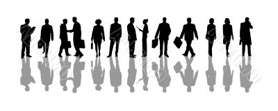 business people silhouettes