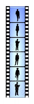 business people on film reel